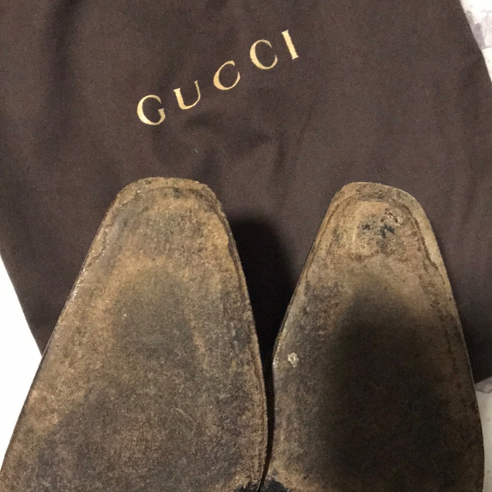 Gucci leather black shoes 7.5